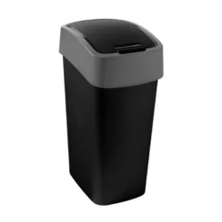 Curver flip bin prullenbak - grijs - 45 liter