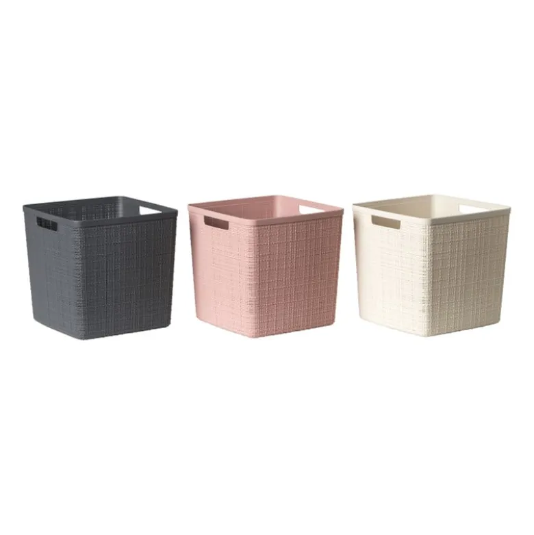 Curver jute opbergmand cube - 17 liter - beige