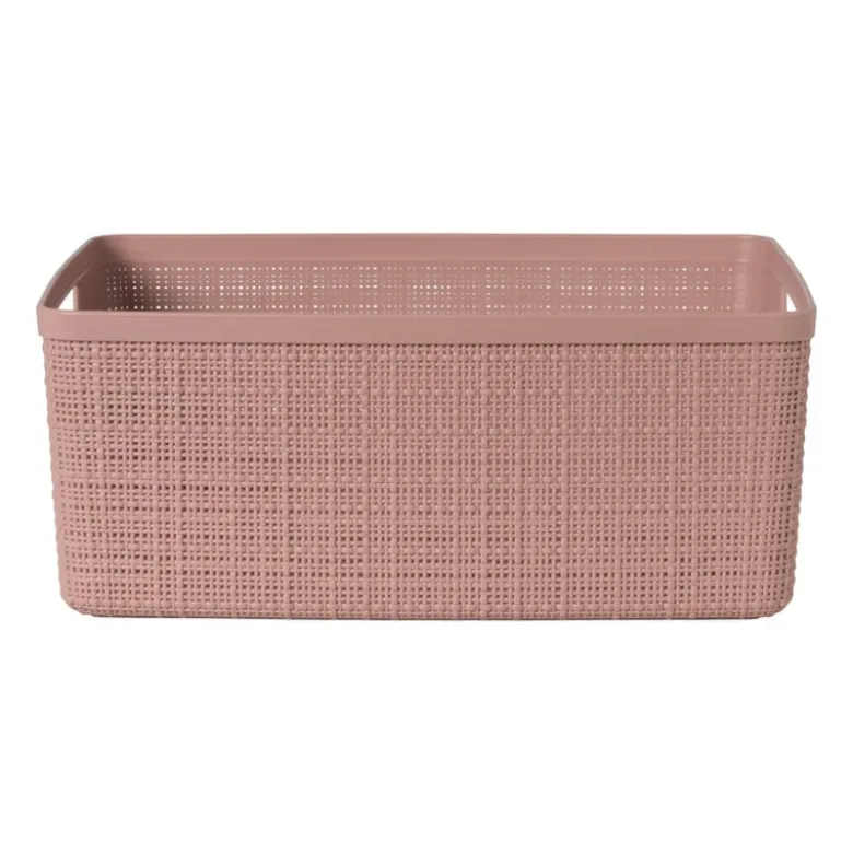 Curver jute opbergmand M - 12 liter - roze
