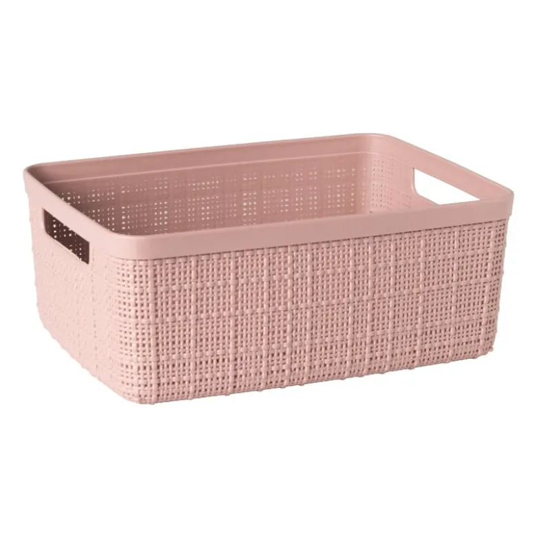 Curver jute opbergmand S - 5 liter - roze