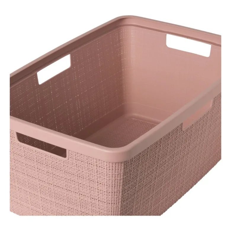 Curver jute wasmand - 46 liter - roze