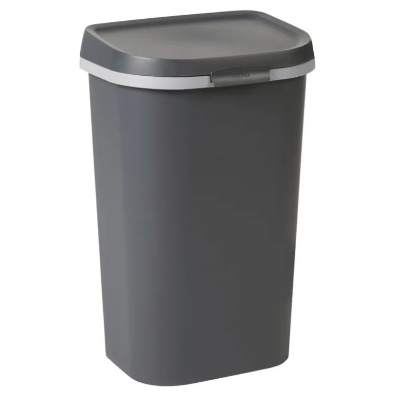 Curver prullenbak mistral flat - grijs - 50 liter
