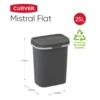 Curver prullenbak mistral flat - grijs - 25 liter
