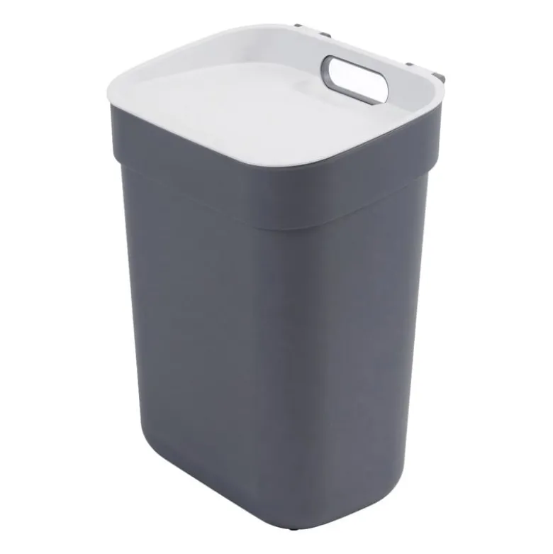 Curver prullenbak ready to collect - donkergrijs/lichtgrijs - 10 liter