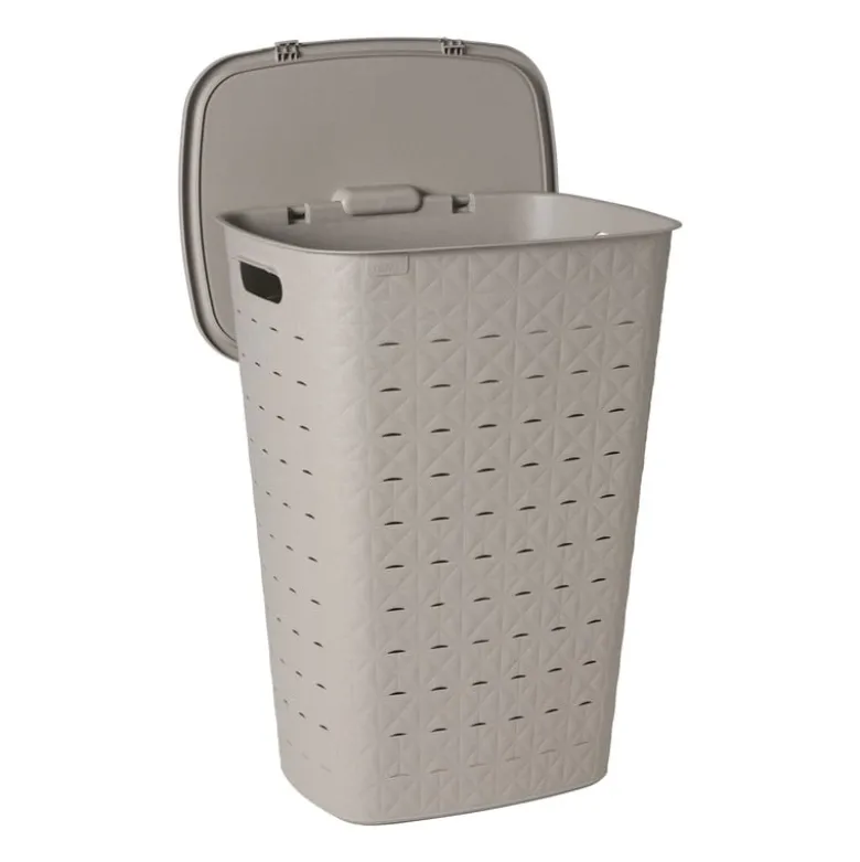 Curver wasmand fresh met deksel - 56 liter - taupe