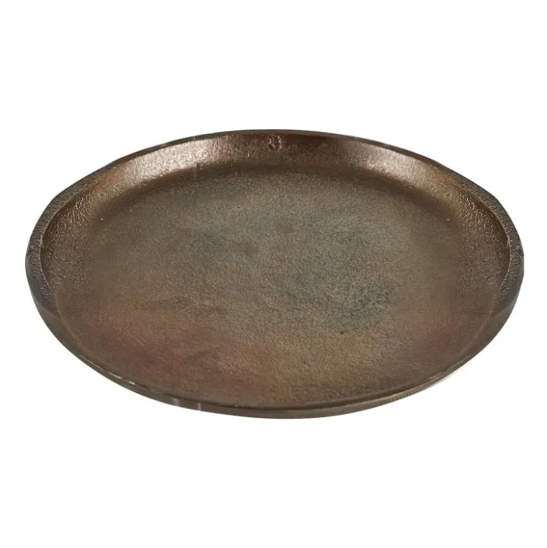 Decoratieplateau - antiek goud - ø25 cm