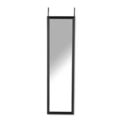 Deurspiegel - zwart - 34x124 cm