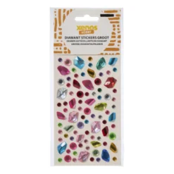 Diamant stickers groot - multikleur