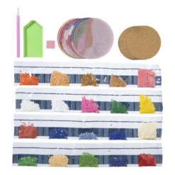 Diamond painting onderzetters - set van 8