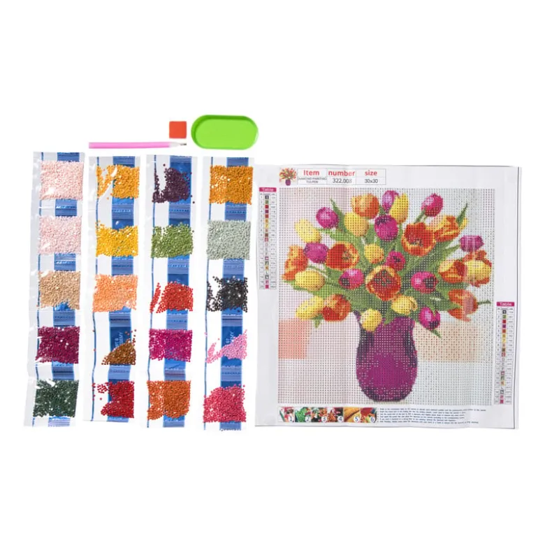 Diamond painting tulpen - 30x30 cm