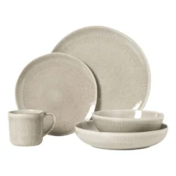 Diep bord fuji - beige - ø22x4 cm