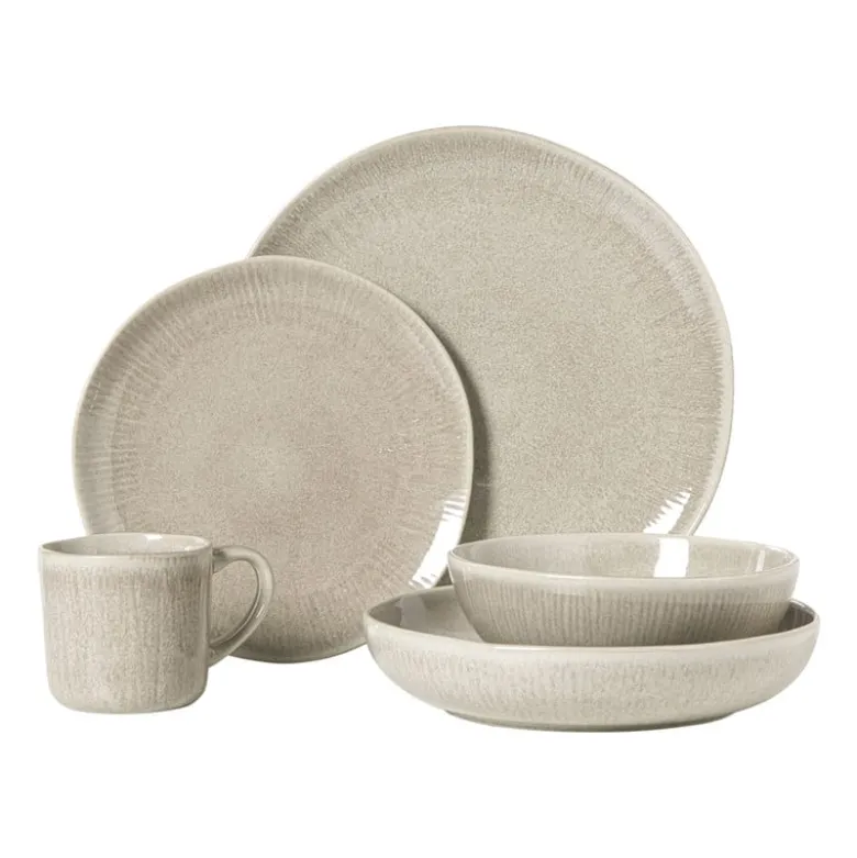 Diep bord fuji - beige - ø22x4 cm