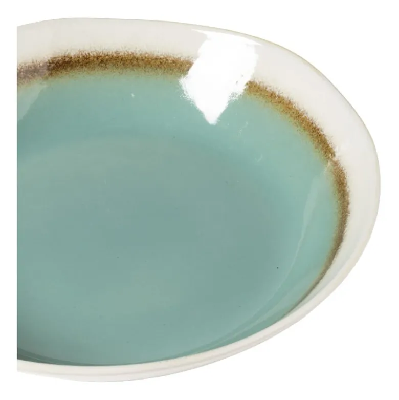 Diep bord Roots - turquoise - ø20x5.4 cm