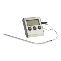 Digitale thermometer - zilverkleurig - 7x6.5x1.7 cm