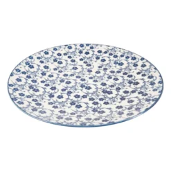 Dinerbord blue print - flowers - ⌀26 cm