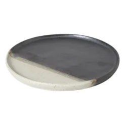 Dinerbord cortado - beige/zwart - ø26.5x2 cm