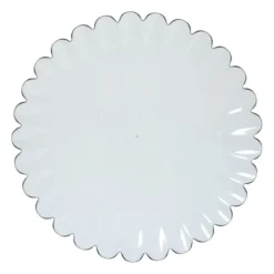 Dinerbord geschulpt - groen - ø28x2.5 cm