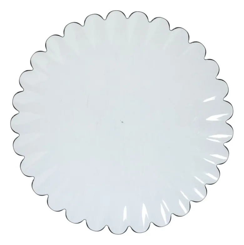 Dinerbord geschulpt - groen - ø28x2.5 cm