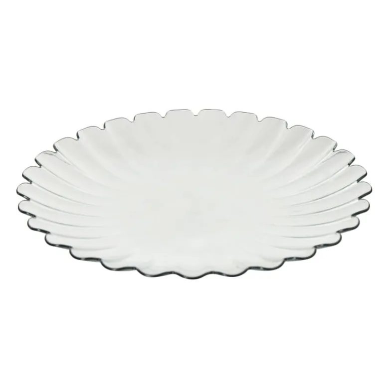 Dinerbord geschulpt - groen - ø28x2.5 cm