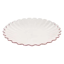 Dinerbord geschulpt - roze - ø28x2.5 cm