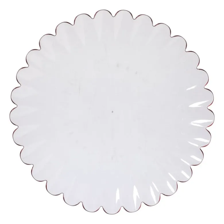 Dinerbord geschulpt - roze - ø28x2.5 cm