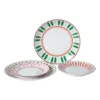 Dinerbord holly jolly - rood - ø26.8x2.8 cm