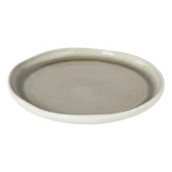 Dinerbord kaori - wit/bruin - ø27x3 cm