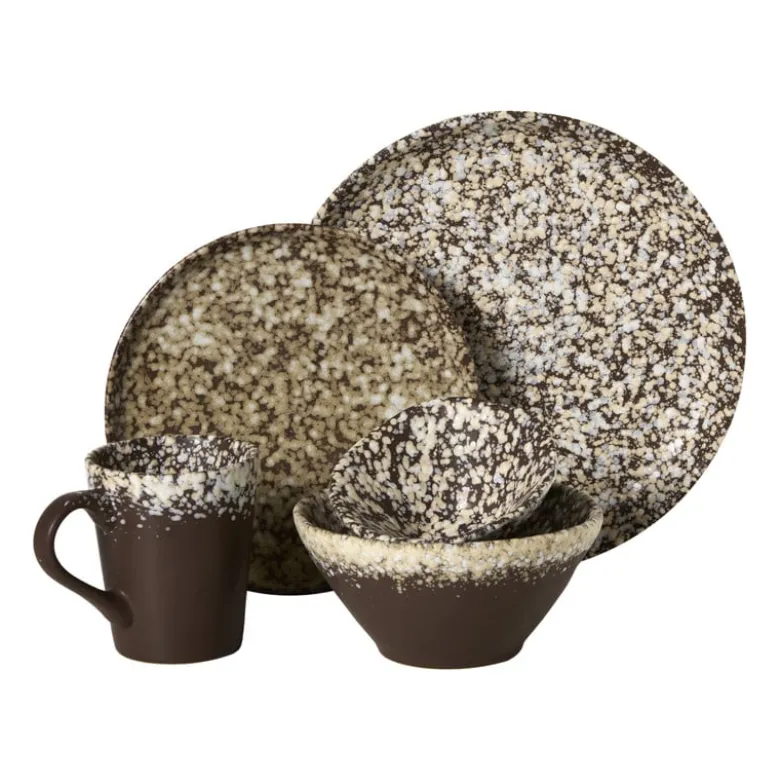 Dinerbord olivo - bruin - ø25.5x2.8 cm