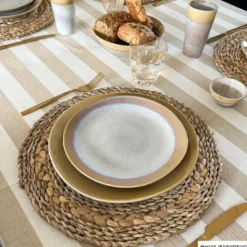 Dinerbord roots - oker - ø27.5x3 cm