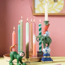 Dinerkaars animal - goud/groen - ø2.15x25 cm