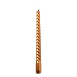 Dinerkaars metallic twist - koperkleurig - ø2x25 cm
