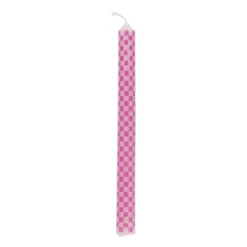 Dinerkaars ruit - roze - ø2.15x25 cm
