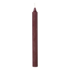 Dinerkaars rustiek - bordeaux rood - ø2x24 cm