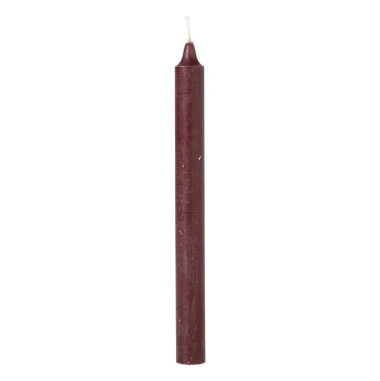 Dinerkaars rustiek - bordeaux rood - ø2x24 cm