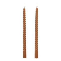 Dinerkaars twist - bruin/grijs - set van 2