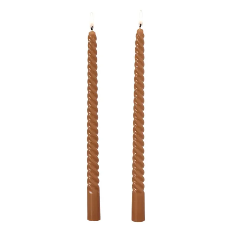 Dinerkaars twist - bruin/grijs - set van 2