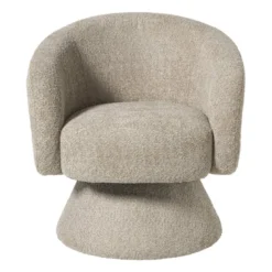Draaifauteuil bouclé - taupe - 74x68x66 cm