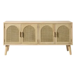 Dressoir Flores met ovalen vlakken - bruin - 55x120x40 cm