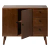 Dressoir retro - donkerbruin - 76x93x31.5 cm