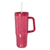 Drinkbeker met handvat - roze - ml