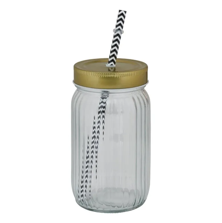 Drinkbeker met rietje - 450 ml