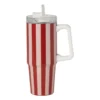 Drinkbeker streep - rood - 900 ml
