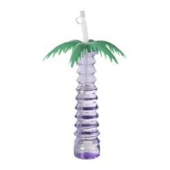 Drinkfles palmboom - lila - 500 ml