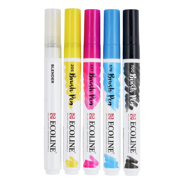 Ecoline brushpen - primary - set van 5