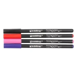 Edding porseleinstiften - set van 4 - zwart/rood/paars/roze