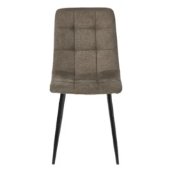 Eetkamerstoel chenille - bruin - 90x53.5x44.5 cm