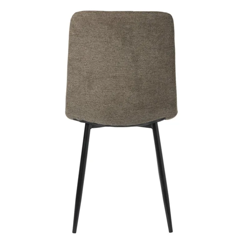 Eetkamerstoel chenille - bruin - 90x53.5x44.5 cm