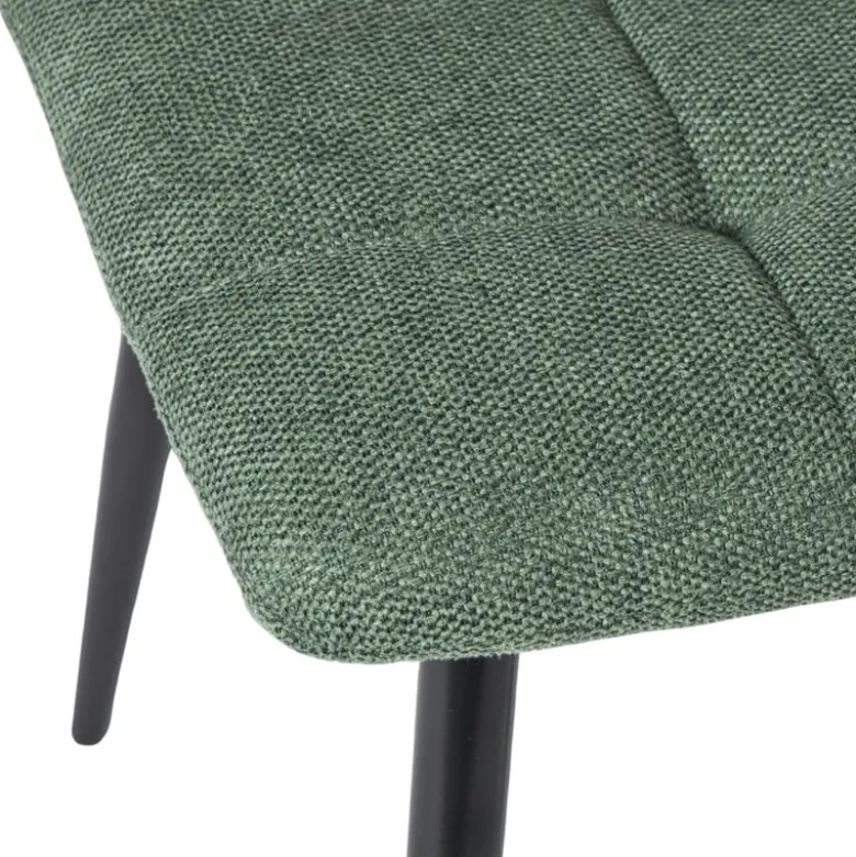Eetkamerstoel chenille - groen - 90x53.5x44.5 cm