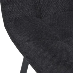 Eetkamerstoel chenille - zwart - 90x53.5x44.5 cm