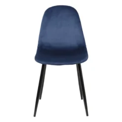 Eetkamerstoel Ivy velvet - donkerblauw - 88x44x53 cm